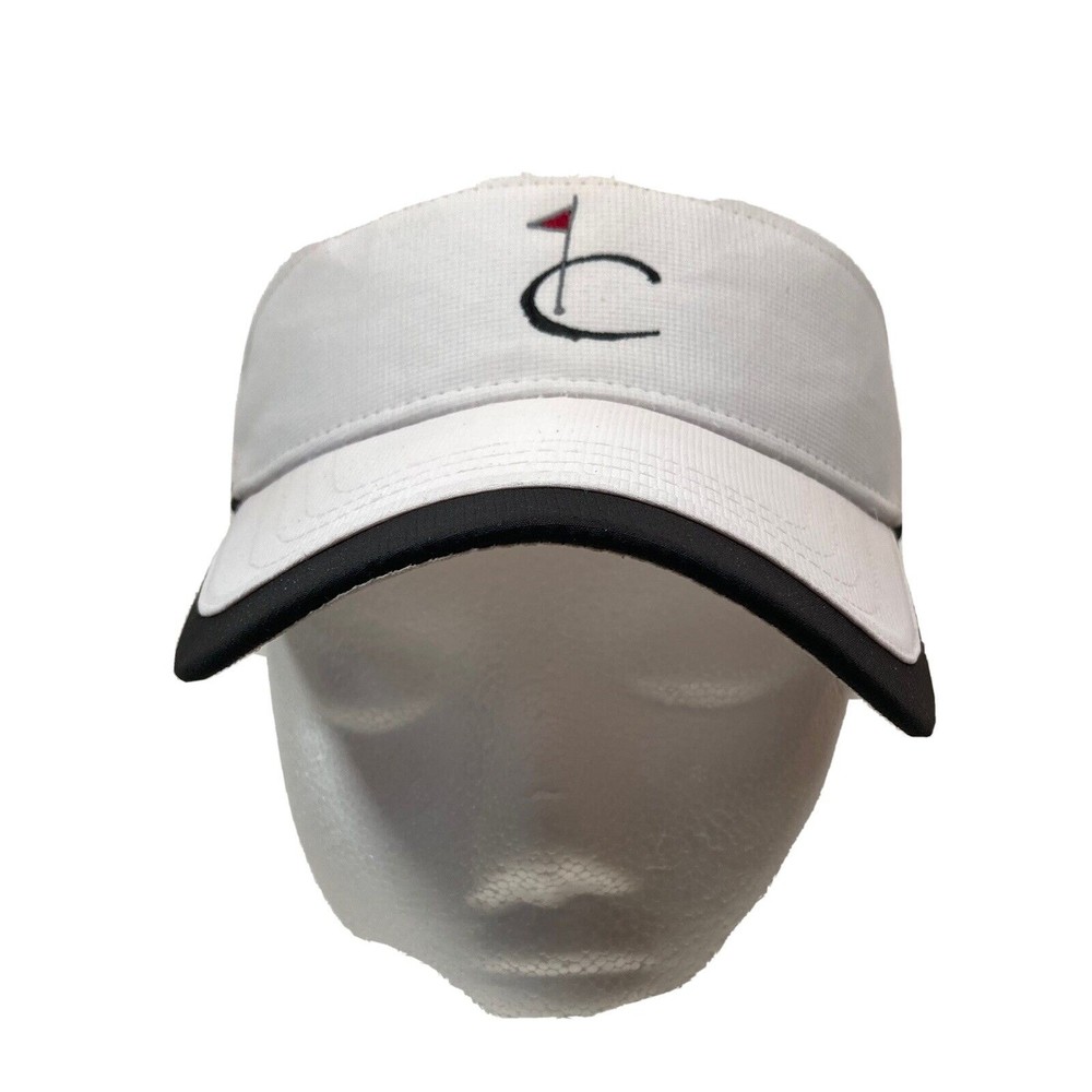 AHEAD Golf Visor - White W/Black Trim - Adjustable EUC